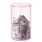 Hicocool Clear Piggy Bank For Adults Kids Must Break To Open, Pink Acrylic Piggy Bank Unopenable Money Savings Jar (8' H X 5' D)