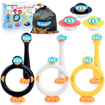Weehomm Pool Diving Toys For Kids, 9 Pcs Swimming Pool Diving Rings, Summer Duck Dive Sticks With Duck Float Toys For Kids 4-8 8