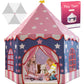 Large Girls Play Tent Princess, Boys Castle Kids Playhouse Indoor Outdoor Toddler Teepee | American Style Design, Age 3-8| Detailed Instructions| Colorful Package| Christmas Birthday Gift Pink