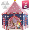 Large Girls Play Tent Princess, Boys Castle Kids Playhouse Indoor Outdoor Toddler Teepee | American Style Design, Age 3-8| Detailed Instructions| Colorful Package| Christmas Birthday Gift Pink