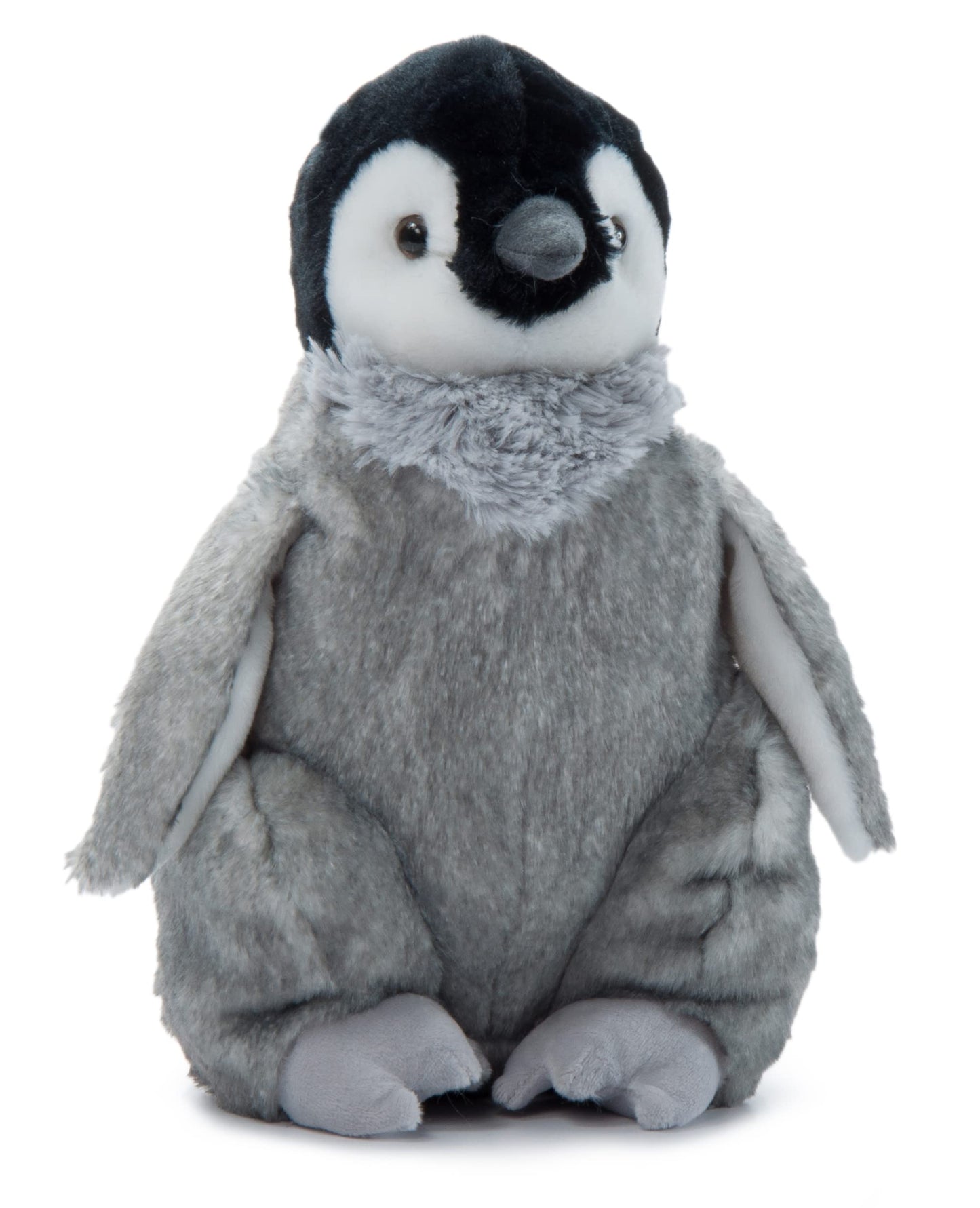 The Petting Zoo Penguin Chick Stuffed Animal Plushie, 12" Grey Plush Toy, Recycled Materials, Model 321301