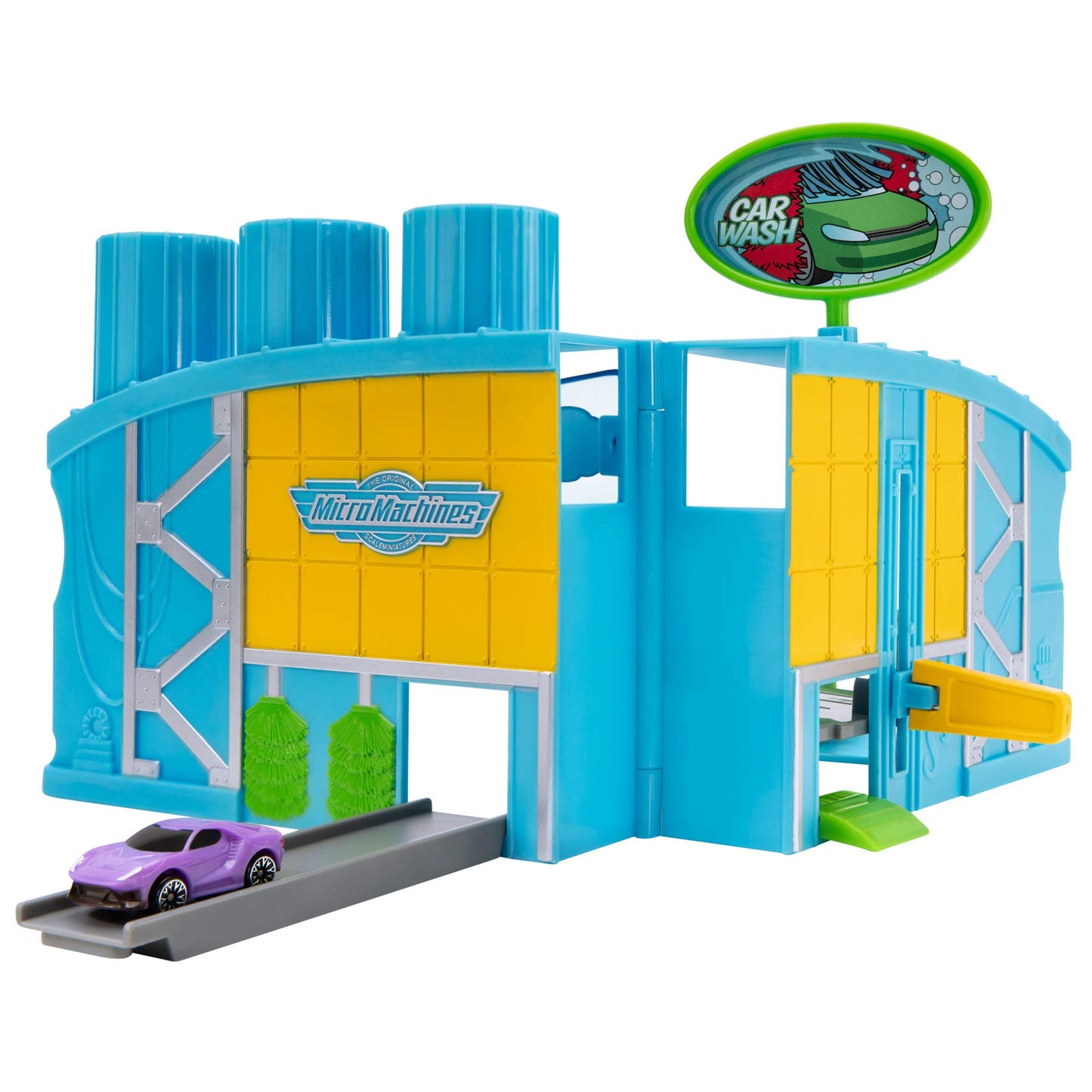Micro Machines Core Playset  Car Wash Station - Expandable and Connectable to Other MM Sets  Includes One limited availability Vehicle - Collect Them All