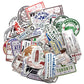 Vintage Travel Postmark Sticker Pack Of 60 Stickers Suitcase Stickers For Laptops Hydro Flasks Water Bottles Luggage