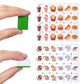 Gracias 2 Players Mahjong Block Set, Mahjong Tile Game With 49 Premium Green Tiles(30Mm) Animal And Food Pattern, Portable Mahjo