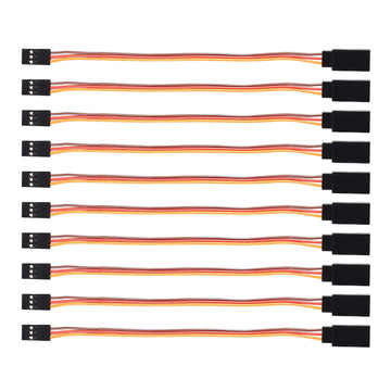 DIANN 10pcs 3-Pin JR Servo Extension Cable 1 JR Male to 2 Female JR Y Harness Servo Cable for RC Cars Trucks Airplanes Servo Rec
