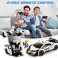 YOTOY Remote Control Car Toy for Kids 4 5 6 7 8, Transform Police RC Cars Toy, Robot Car, Birthday Gift for Kids Toys Age 4 5 6