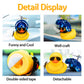 Wonuu Rubber Yellow Duck Car Ornaments Cool Duck Car Dashboard Decorations With Propeller Helmet Sunglasses (Brilliant Blue-Yellow G)