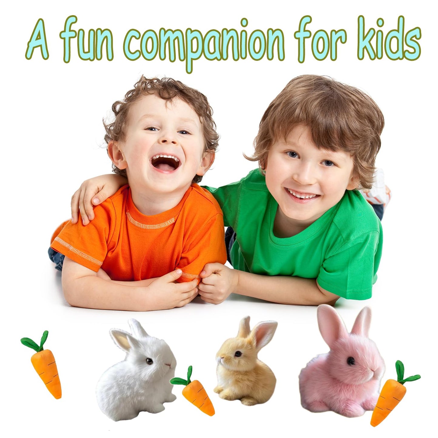Yeopopshop Super Realistic Bunny Toys, Interactive Electronic Pet Toys, Fluffy That Can Breathe And Move, Easter Plush Bunny Chi