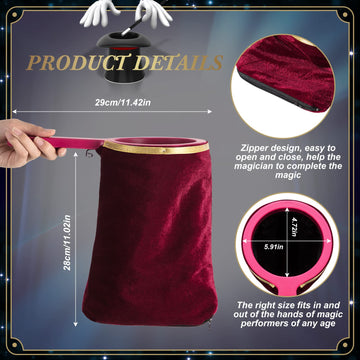 Wettarn 2 Pcs Magic Props Change Bag Magic Change Bag With Zipper Twisting Handle Make Things Appear Disappear Magic Trick Bag Magic Stage Prop Accessories For Kids Adults Boys Girls Gift