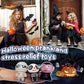 FauKait New 6 Packs-Halloween Squishies Toys Slow Rising, Gift Box Includes Pumpkin, Vampire,Black Cat,Mummy,Human Skeleton, Bat