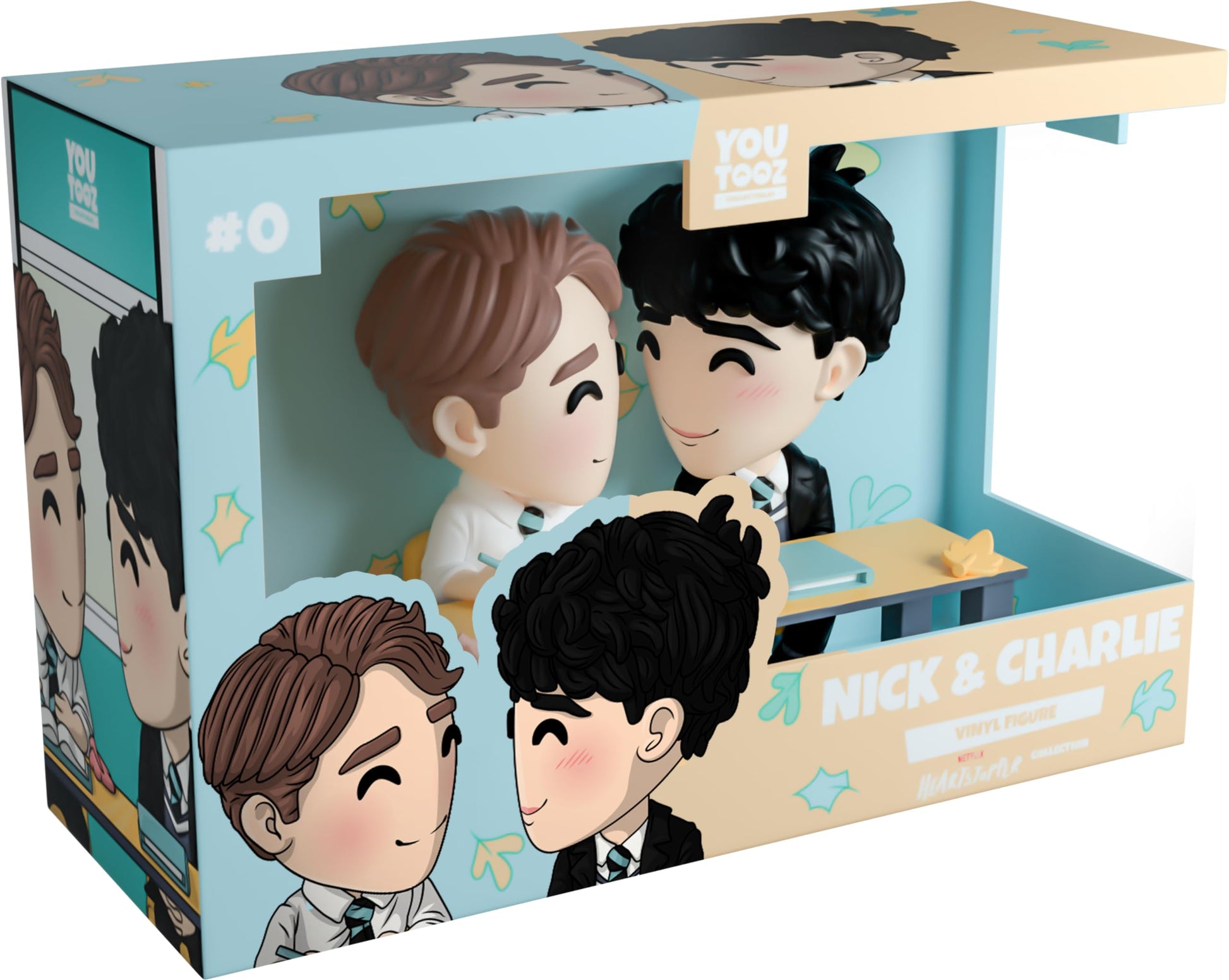 Youtooz Nick Nelson and Charlie Spring Figure, 4.6 Nick and Charlie Youtooz Figure, Detailed Collectible Heartstopper Figure by 