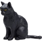 Mojo Black Cat Sitting Realistic Domesticated Animal Hand Painted Toy Figurine