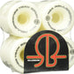 Rollerbones Team Logo 57Mm 98A White Recreational Roller Skate Wheels 8 Pk