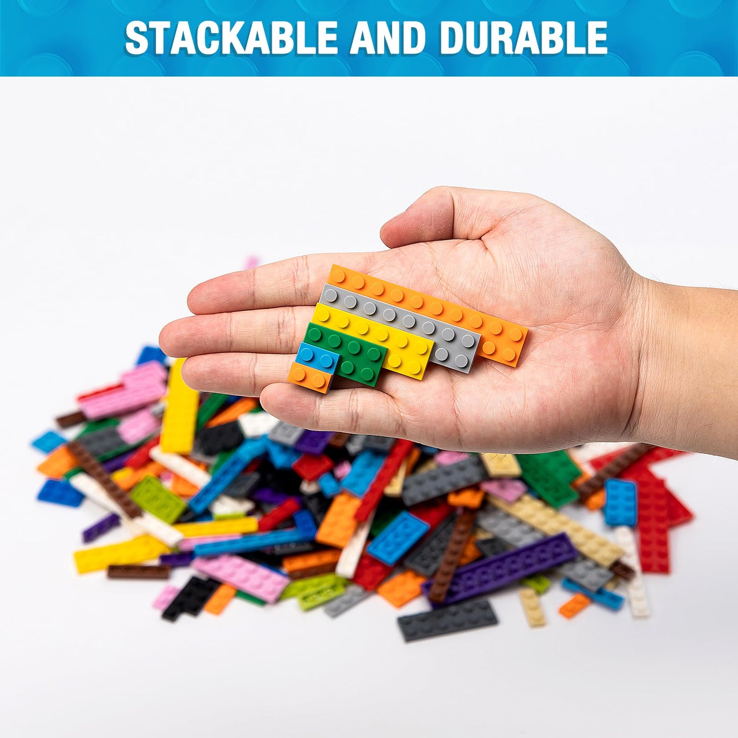 Mannidoo 360 Pieces Flat Building Plates, 12 Sizes Multipacks Compatible With All Major Brands, Small Flat Platform Base For Bri