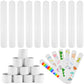 JUNEBRUSHS 56 Pack Slap Bracelets White Blank DIY Slap Bands for Kids Soft Wristband Party Favors Snap Bracelets Bulk for Boys G
