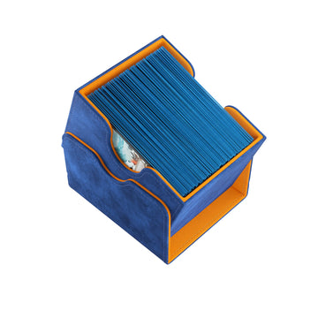 Sidekick 100+ Xl Convertible Deck Box Exclusive Line | Sideloading Card Storage Box | Holds 100 Double-Sleeved Cards In Extra Thick Inner Card Sleeves | Blue/Orange Color | Made By Gamegenic