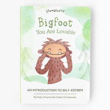 Slumberkins 14' Bigfoot Kin & 2 Board Books Complete Set Bundle | Soft Plush Toy For Ages 0+ | Enhances Self-Esteem & Positive Relationships (Bigfoot Kin Plush + 2 Board Books)