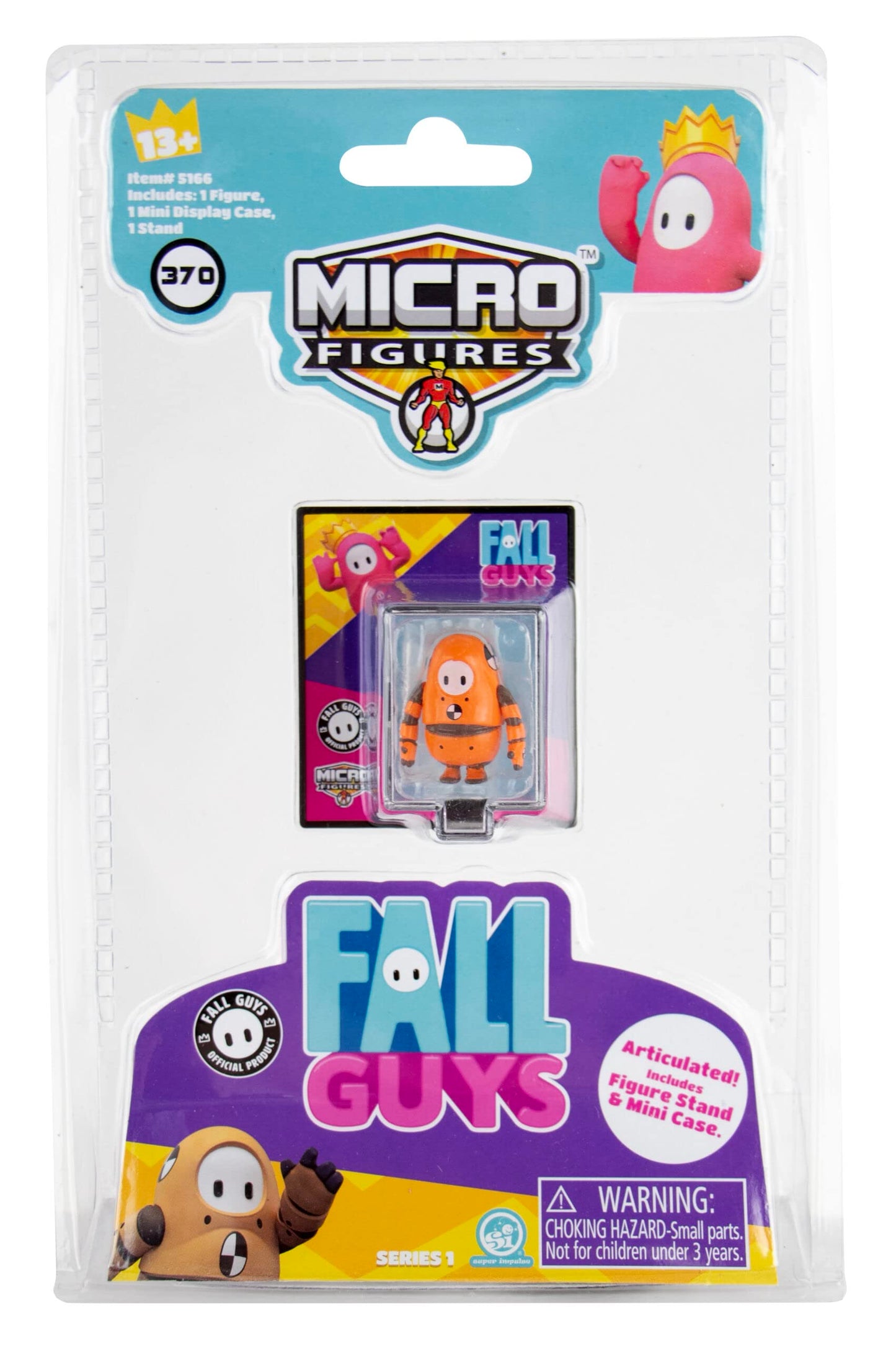 World's Smallest Fall Guys Micro Figures 4-Pack - Multicolor, 1.25 inches, Plastic