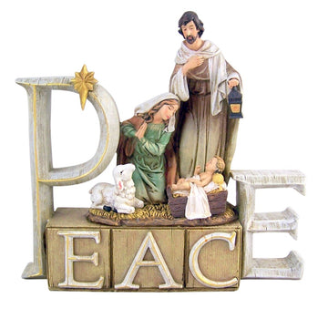 Avalon Gallery Autom Nativity Figurine-Peace (8.25'), White