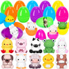 10 Pcs Prefilled Easter Eggs With Animal Finger Puppets Toys Easter Basket Stuffers Fillers For Toddlers, Classroom Prize Suppli