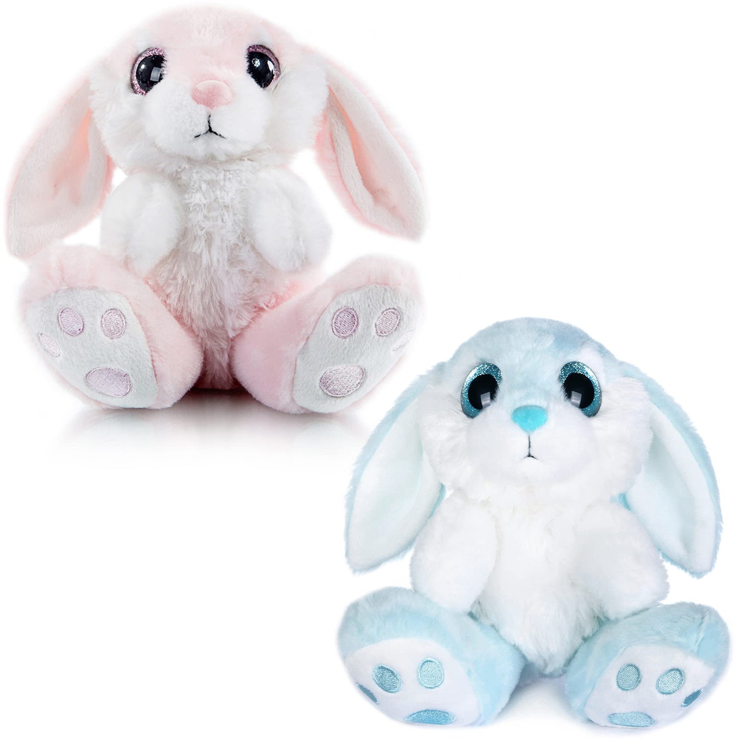 My Oli Bunny Rabbit Stuffed Animal Plush Bunny 7'' Easter Stuffed Bunny With Floppy Ear 2 Pack Plush Rabbit Bedtime Friend Plush