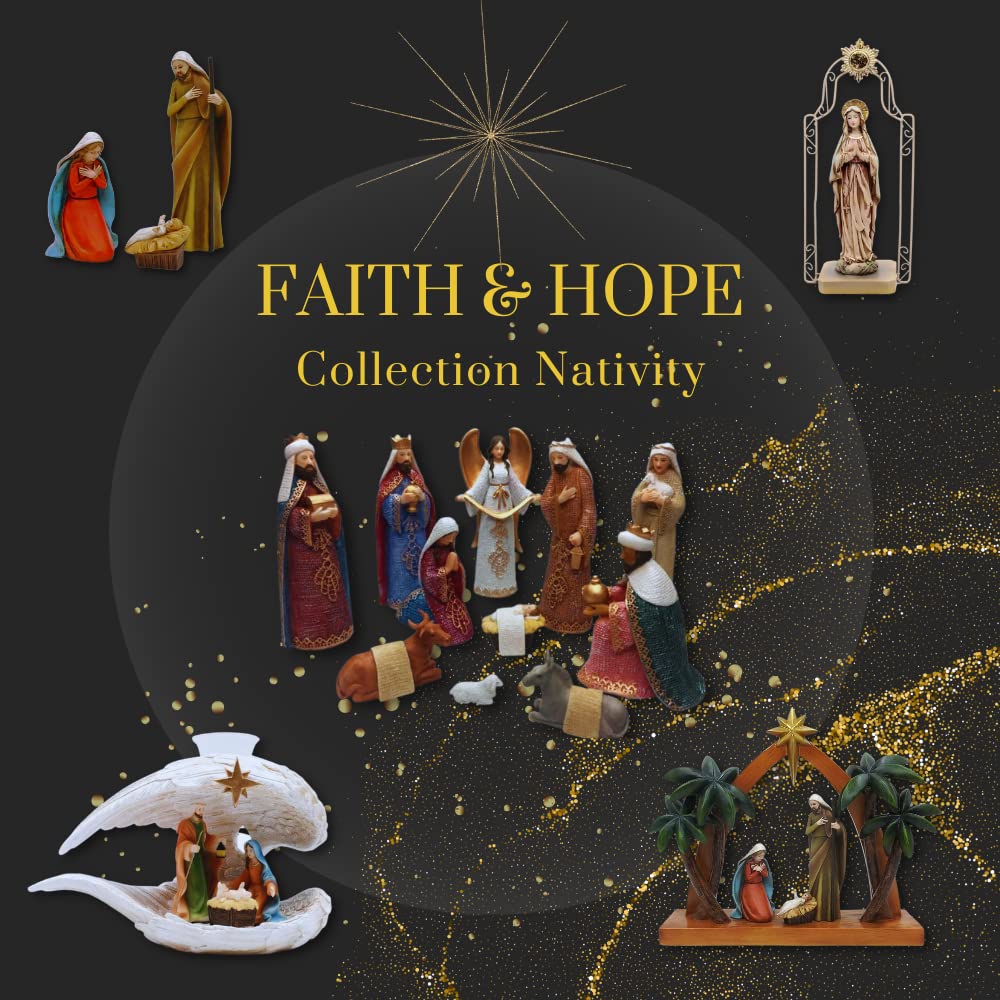 Comfy Hour Faith And Hope Collection Holy Family Christmas Nativity Scene Figurine, Small, Resin Stone