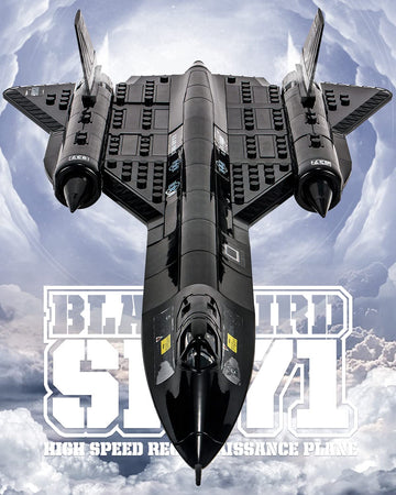 dOvOb Military SR-71 Reconnaissance Blackbird Air Force Building Block Set (183 Pieces)  Aircraft Jet Building and Military Toys Gifts for Kid and mature-themed