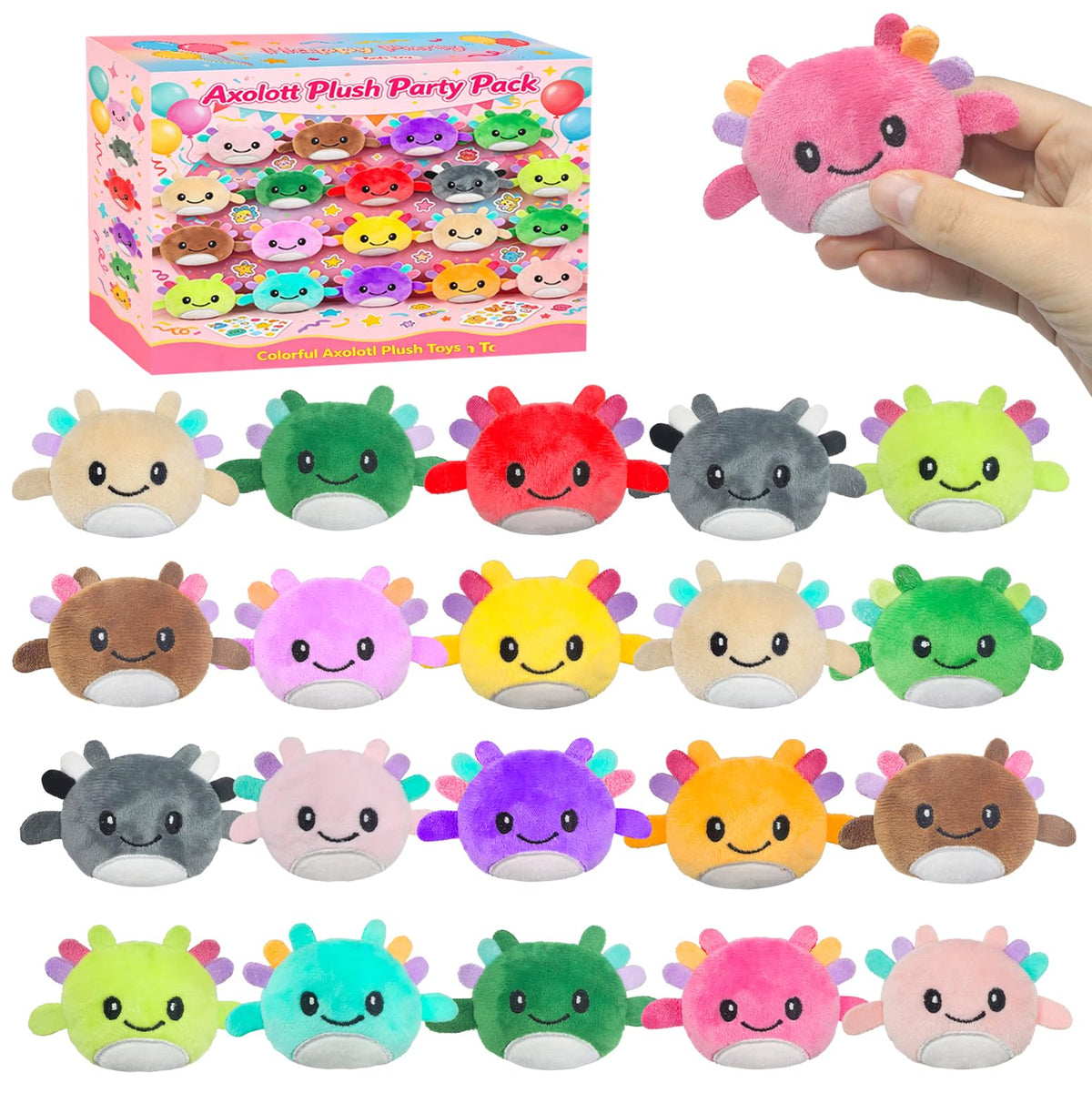 Cherislpy 24 Pcs Plush Toys Animals Decoration Stuffed Toy Great for Kids Boys Girls Toddler Party Favors Classroom Prizes