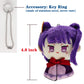 Kooliya Genshin Impact Plush Doll Figure - Raiden (4.8 Inch), Plushie Toys Keychain Anime Figure Soft Stuffed Collection Gift Fo