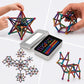 Alloxiona Magnetic Building Blocks Toy, Magnet Sticks And Metal Balls Construction Set, Stem Educational Kit With Storage Tin, F