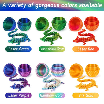 3D Printed Dragon Egg, Mystery Crystal Dragon Egg Fidget Toys Surprise, Easter Eggs Articulated Crystal Dragon Eggs With Dragon