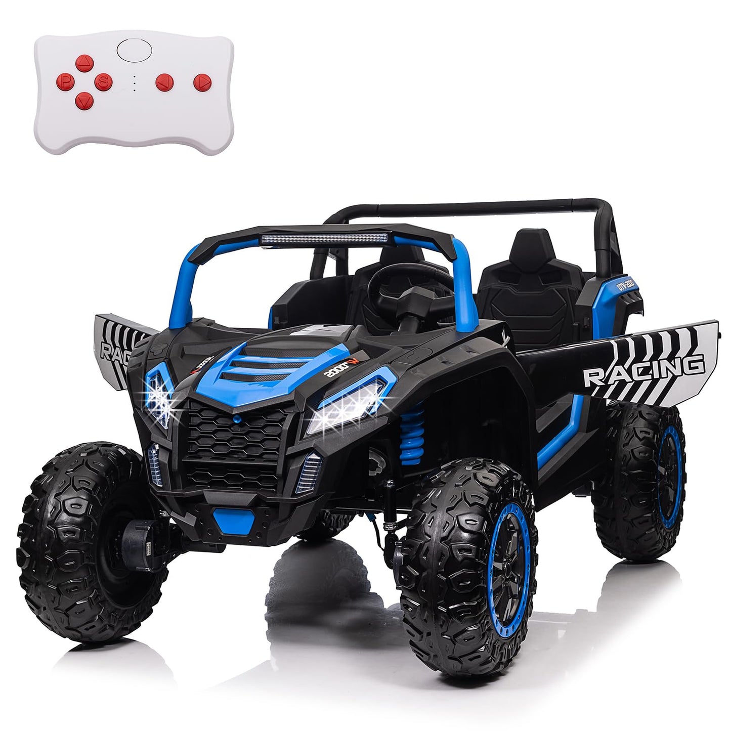 Posatck 24V Ride On Utv 2024 Kids 2 Seater Electric Vehicle Car With Parents Remote Control For 4 Wheels Drive Kids Battery Powe