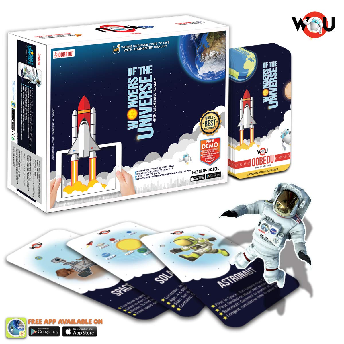 Oobedu  Wonders Of The Universe  Solar System Galaxy Planets Augmented Reality Ar Flash Cards  Edu Toys