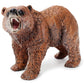 Uandme Grizzly Bear Toys Figurines Set, Plastic Forest Animal Bear Family Figures For Nature Science Learning, Realistic Woodland Creature Party Supplies Cake Toppers, Pack Of 3