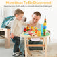 oathx 9-in-1 Wooden Activity Table for 1+ Year Olds, Multi-colored Montessori Toys, Bead Maze, Shape Sorter, Toddler Gifts