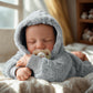 Adfo Lifelike Reborn Baby Dolls Boy - 17 Inches Full Body Vinyl Anatomically Correct - Realistic Newborn Baby Dolls - Real Life