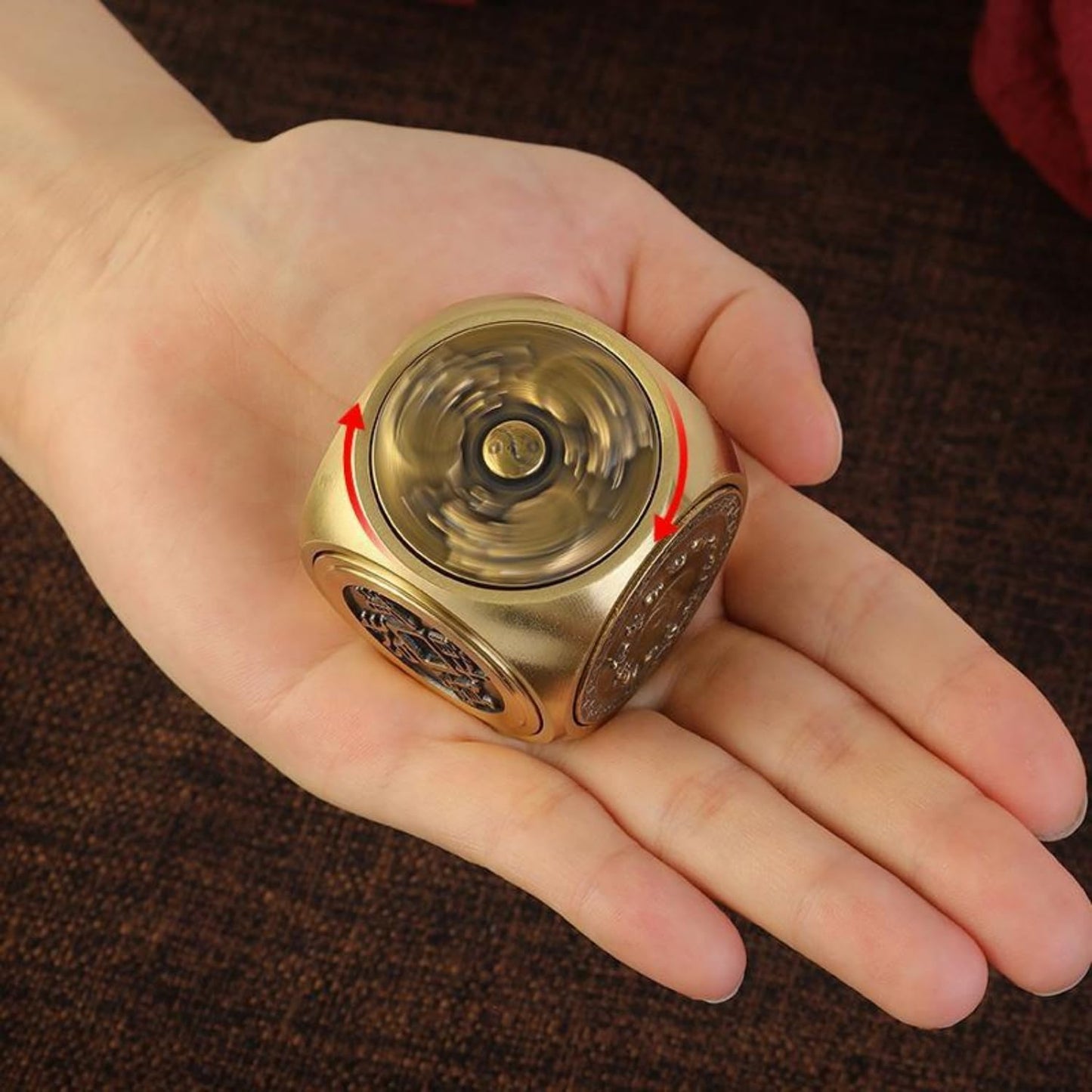 Fidget Toys For Adults,Anti Anxiety Metal Fidget Spinner,Portable Handheld Metal Fidget Toy,Fidget Cube Desk Toys For Office(Lar