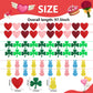 Arosche Valentines Day Decorations Felt Garland 6pcs Pre-Assembled Valentines Day Heart St Patricks Day Shamrock Easter Bunny Ba