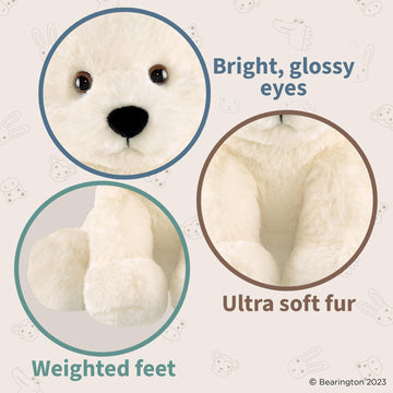 Bearington Everest The Polar Bear Plush, 10.5 Inch Polar Bear Stuffed Animal
