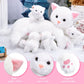 Skylety Nurturing Cat Stuffed Animal With 4 Plush Kittens, Cat Baby Stuffed For Girls And Boys Plushy Mommy Kitty With Baby Kittens For Birthday Party Favors Gifts(Warm Style)