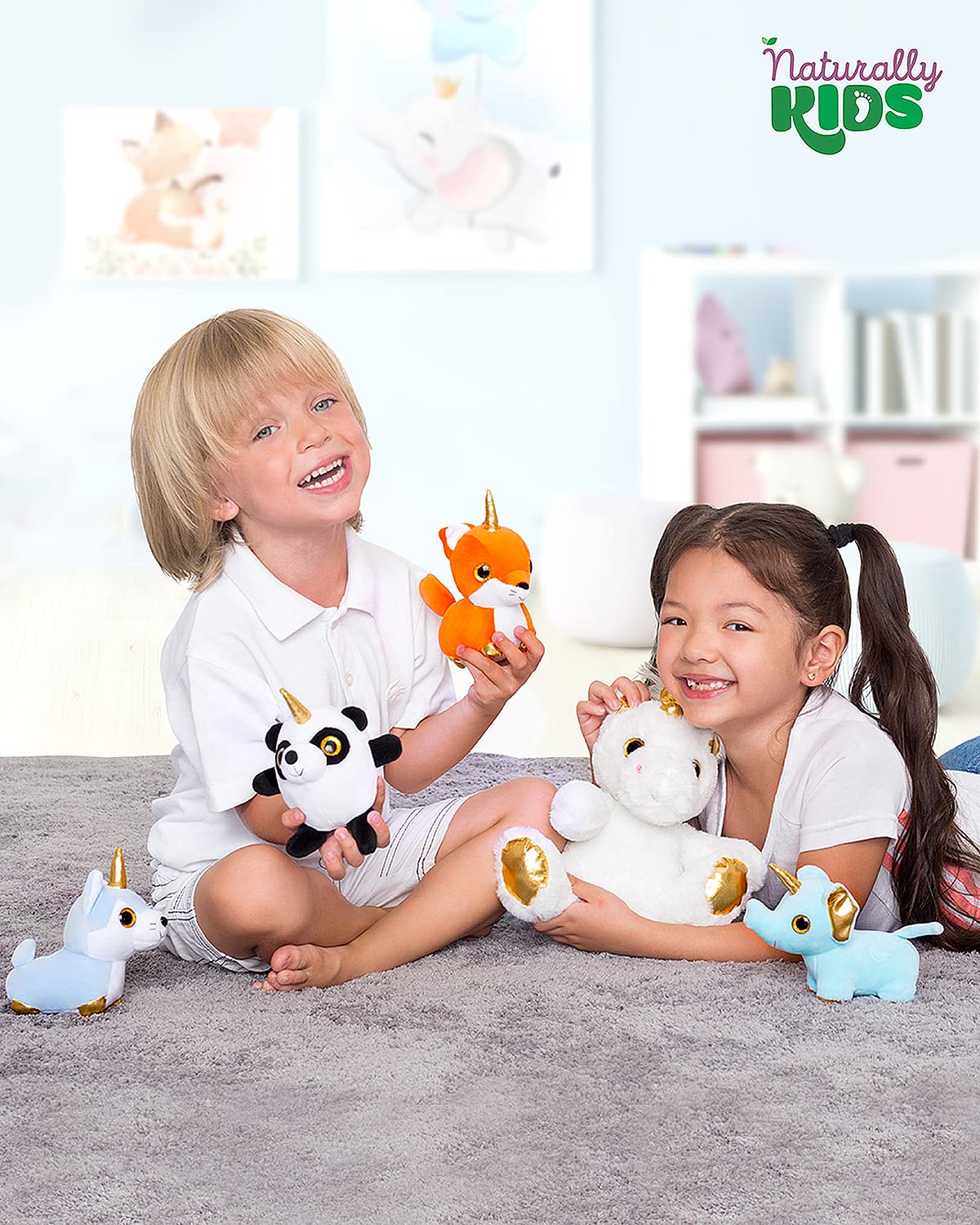 Naturally Kids Toddler Backpack W Stuffed Animal Toys, Toddler Gifts For Boys Girls, Small Backpack, Unicorn Toys