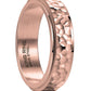 King Ring 6Mm Spinner Hammered Ring - Stress Relief Fidget Ring For Men & Women K39V2 - Rose 09