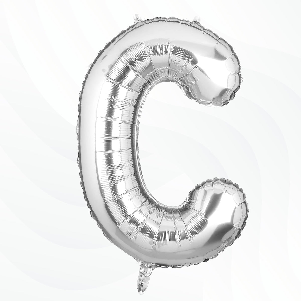 Flyloons Silver C Letter Foil Balloon Alphabets Balloons Perfect for Birthday Decoration Items, Anniversary, Bachelorette, Weddi