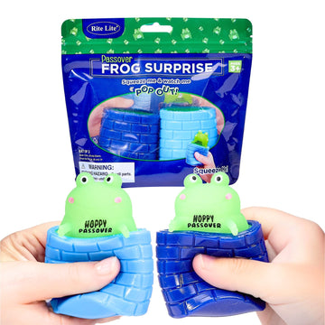 Rite Lite Passover Frog Gift Squishy Surprise Pops Out When You Squeeze! Fun & Addictive Squish Frog Pesach Seder Gifts Playful