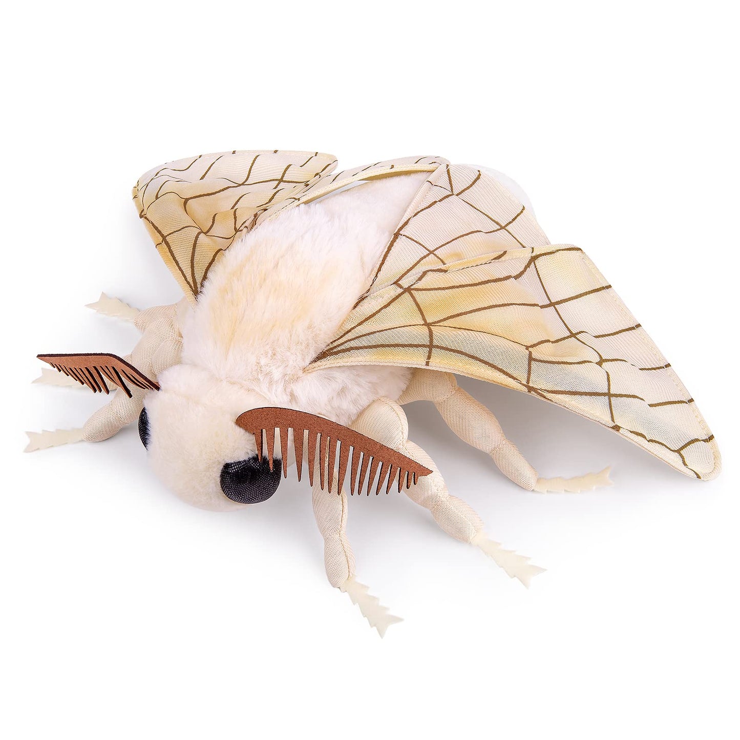 Zhongxin Made Giant Silk Moth Plush - Lifelike 26' Silk Moth Stuffed Animal, Realistic Soft Big Wings Moth Weigted Toys, Simulation Butterfly Plushie Model Toy, Unique Plush Collection For Kids