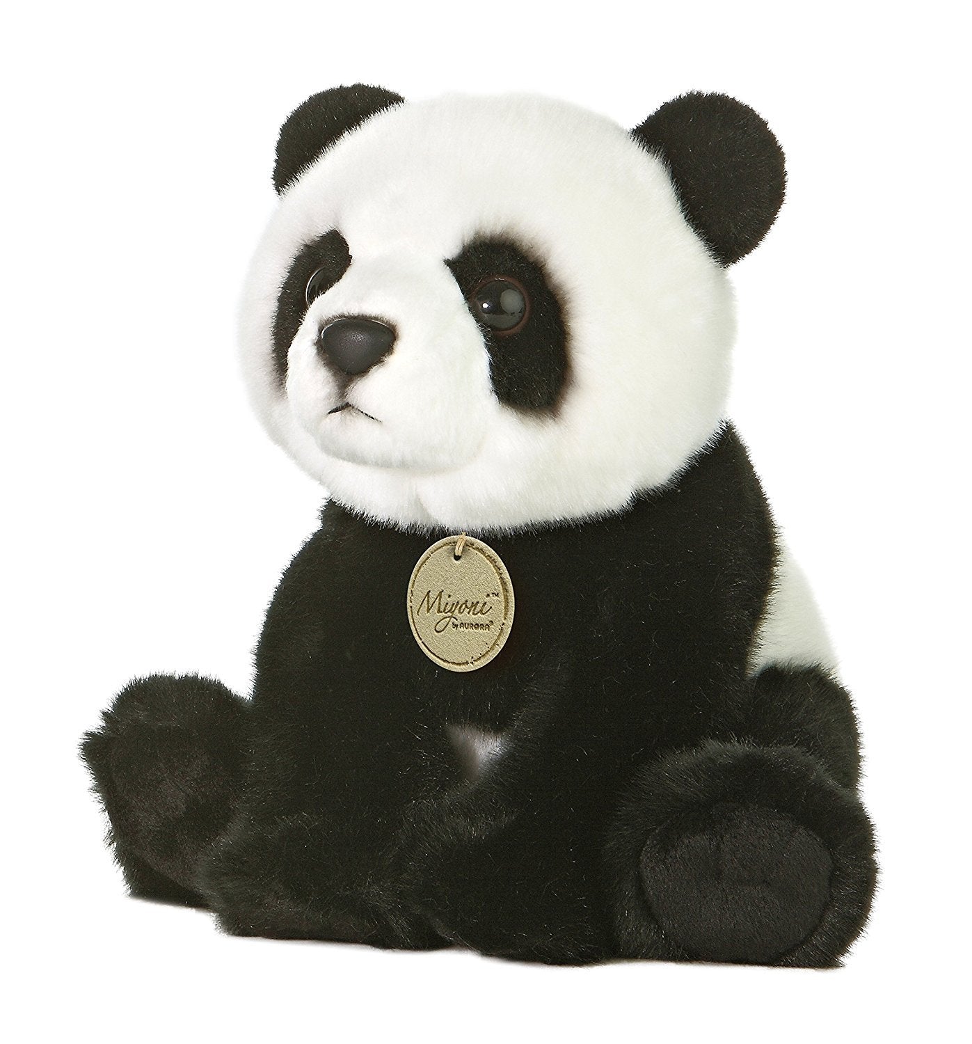 Aurora® Miyoni® Panda Stuffed Animal - 7.5" Lifelike Plush - Black & White - Perfect for Bedrooms or Classrooms - Model 10849