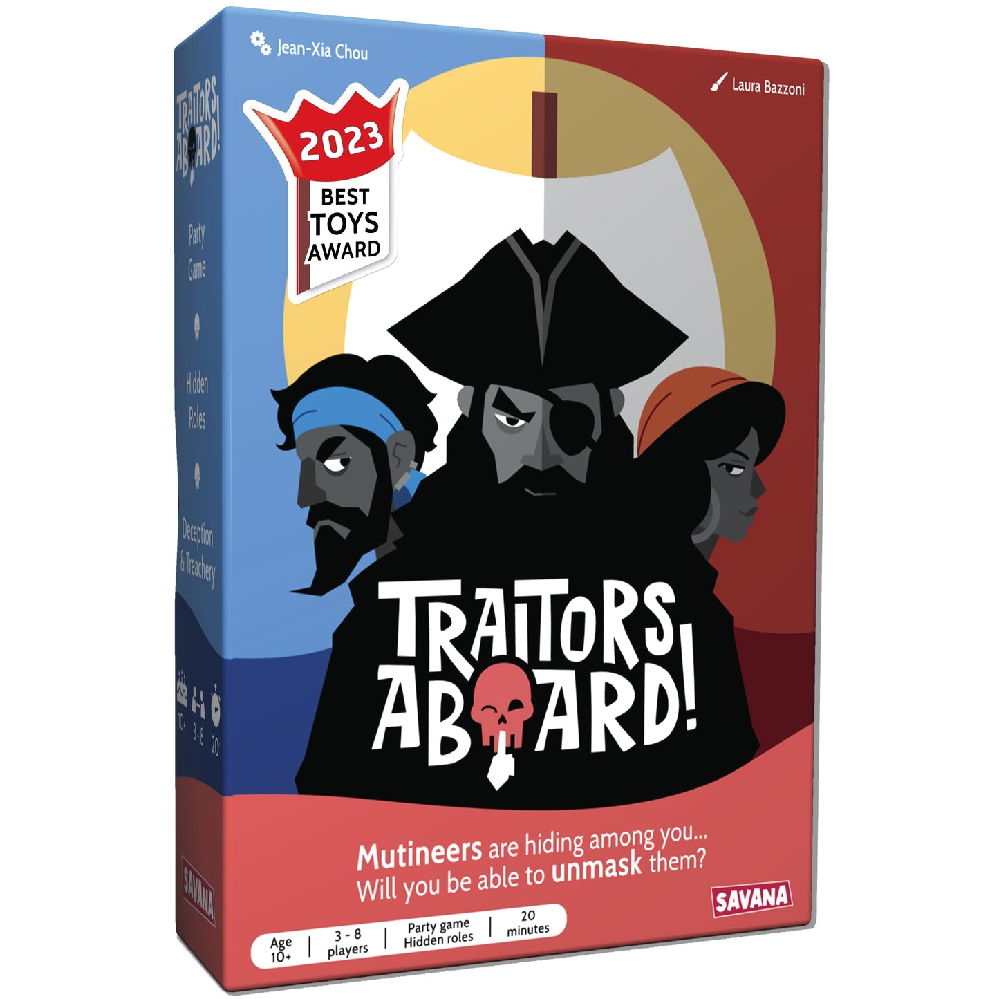 SAVANA Traitors Aboard - Award Winning Secret Identity Party Game - Fun  Bluffing and Betrayal | Easy to Learn  15-Minute Round | Popular Games for 3-8 Players - Ages 10+ | Family Card Game