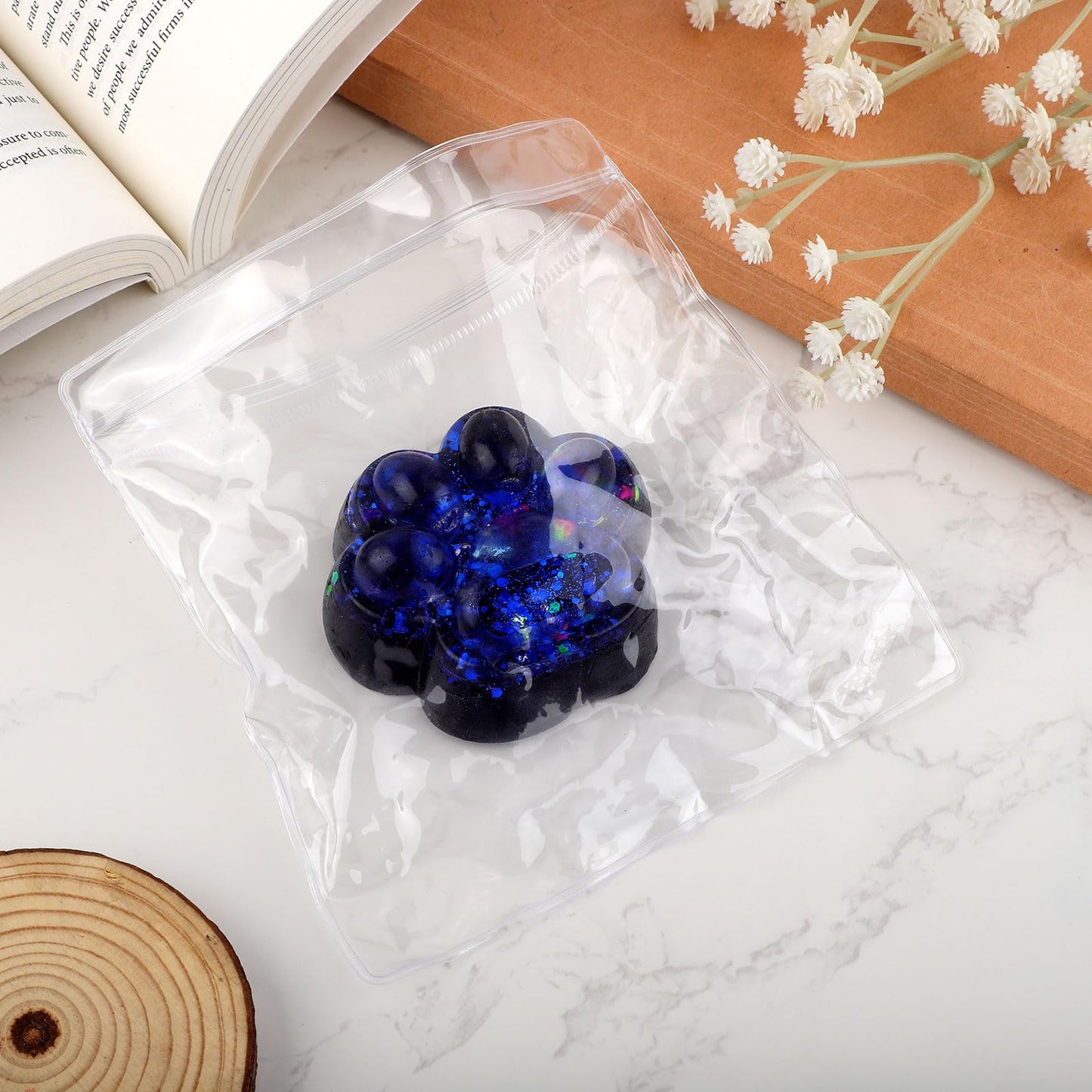 Cat Paw Squeeze Toy, Starry Sky Cat Paw Squish Toys Fun Squishy Pinch Taba Toy Fufu Kitty Paw Relaxing Stress Toy Kawaii Paw Fid