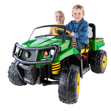 Peg Perego John Deere Gator XUV Rear Wheels, Black, 14 x 7 x 14 inches - Durable Replacement Wheels for Kids' Ride-On Toy