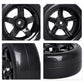 Hobbyfire Pre-Glued OD 2.56'' 12mm Hex Wheels Rims and Rubber Tires for Traxxas Tamiya HPI HSP Redcat RC 1/10 On Road Racing Car